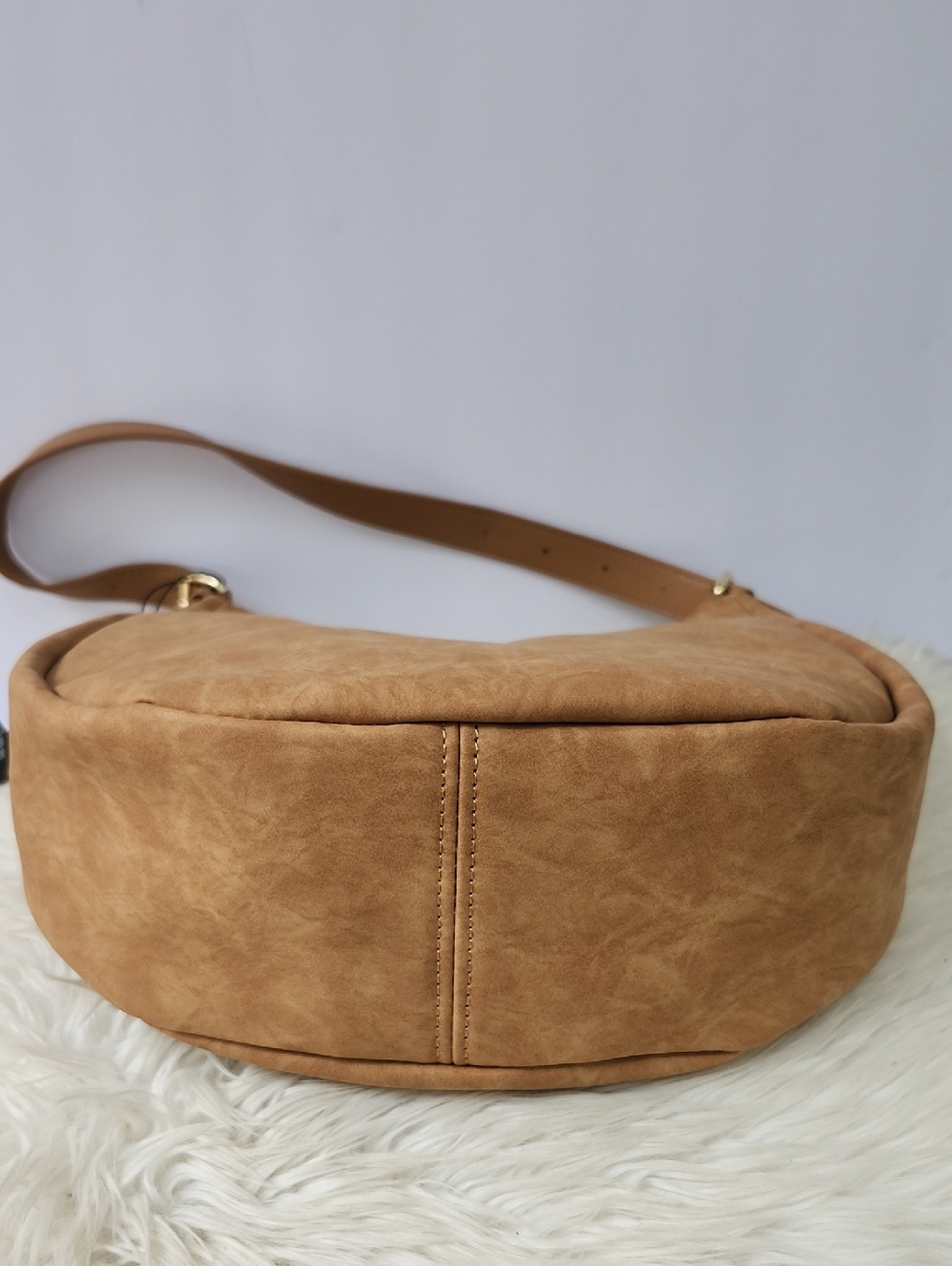 NWT 4TH + RECKLESS ANTHROPOLOGIE UNA FAUX SUEDE CRESCENT SHOULDER BAG - Picture 5 of 12